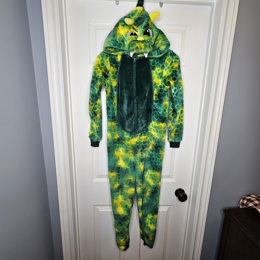 George Green Yellow Kids Dragon  Halloween Costume Size L 10-12